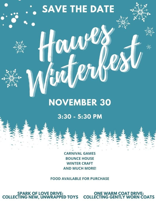 Mark your calendars for Hawes Winterfest on November 30th!